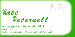 mate peternell business card